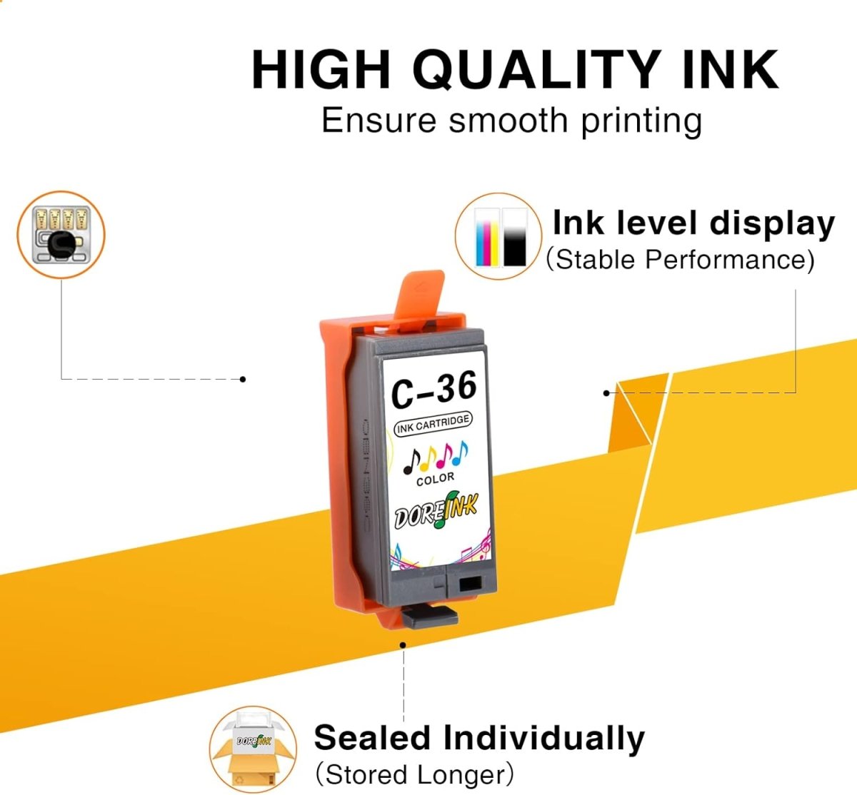 Compatible Canon CLI36 Ink Cartridge (Tri-Color, 5 Pack ) - Linford Office:Printer Ink & Toner Cartridge