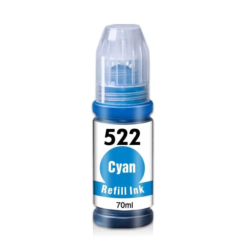 Compatible Epson 522 Cyan Ink Refill Bottle (T522220) 1-Pack - Linford Office:Printer Ink & Toner Cartridge