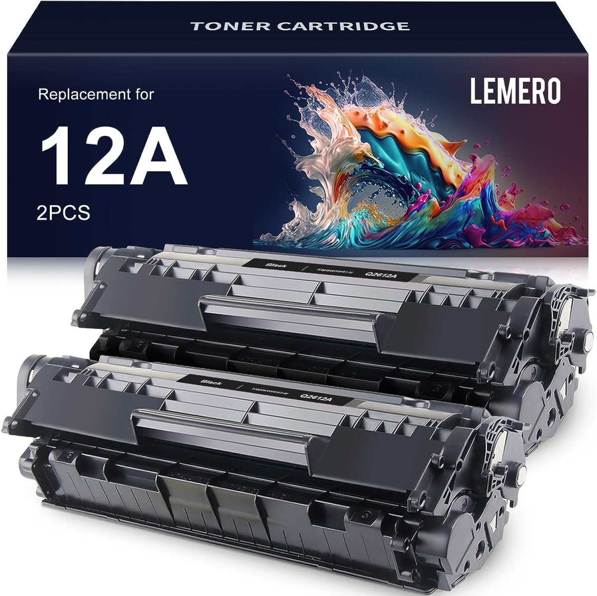 Compatible HP 12A Q2612A Toner Cartridge Black 2-PK - Linford Office:Printer Ink & Toner Cartridge