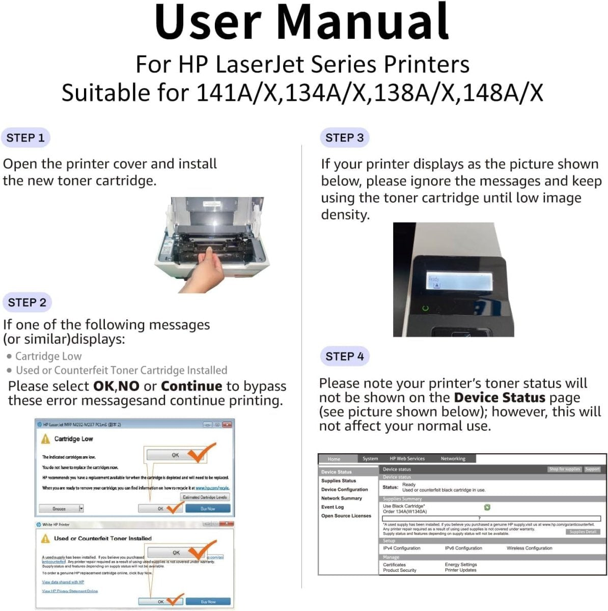 Compatible HP 148X W1480X Toner Cartridge Black High Yield 1-Pack - Linford Office:Printer Ink & Toner Cartridge