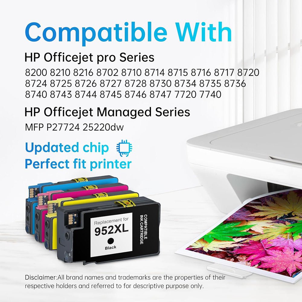 Compatible HP 952 Ink Cartridges Combo Pack (4-Packs) - Linford Office:Printer Ink & Toner Cartridge