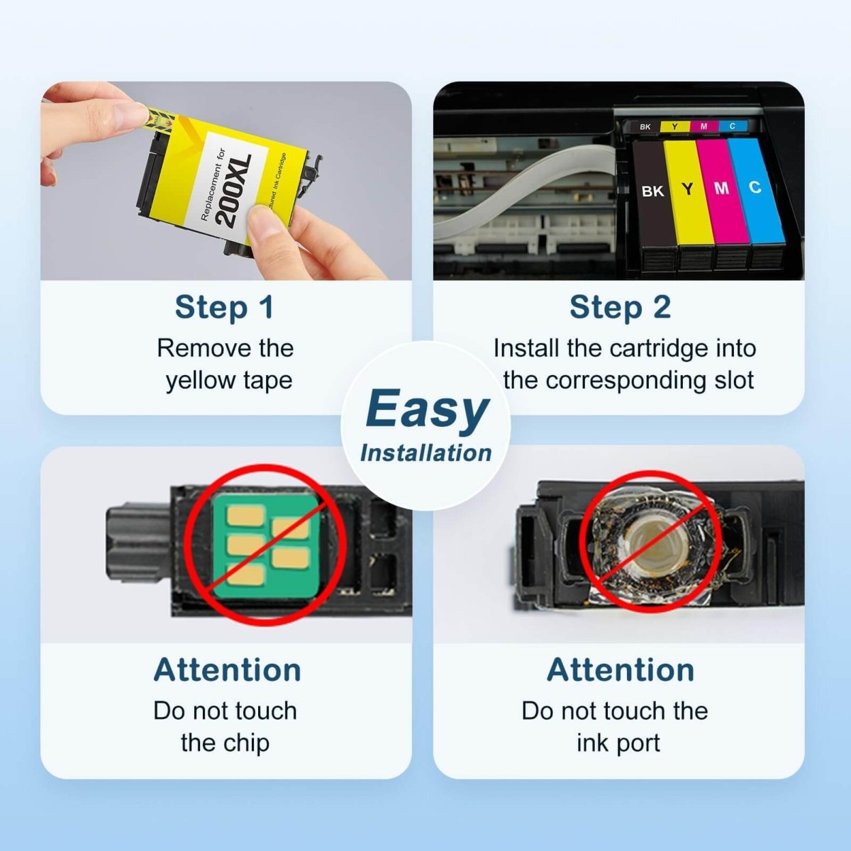 Epson 200XL T200XL Ink Cartridge Remanufactured High Yield 10 Pack: 4 Black, 2 Cyan, 2 Magenta, 2 Yellow - Linford Office:Printer Ink & Toner Cartridge