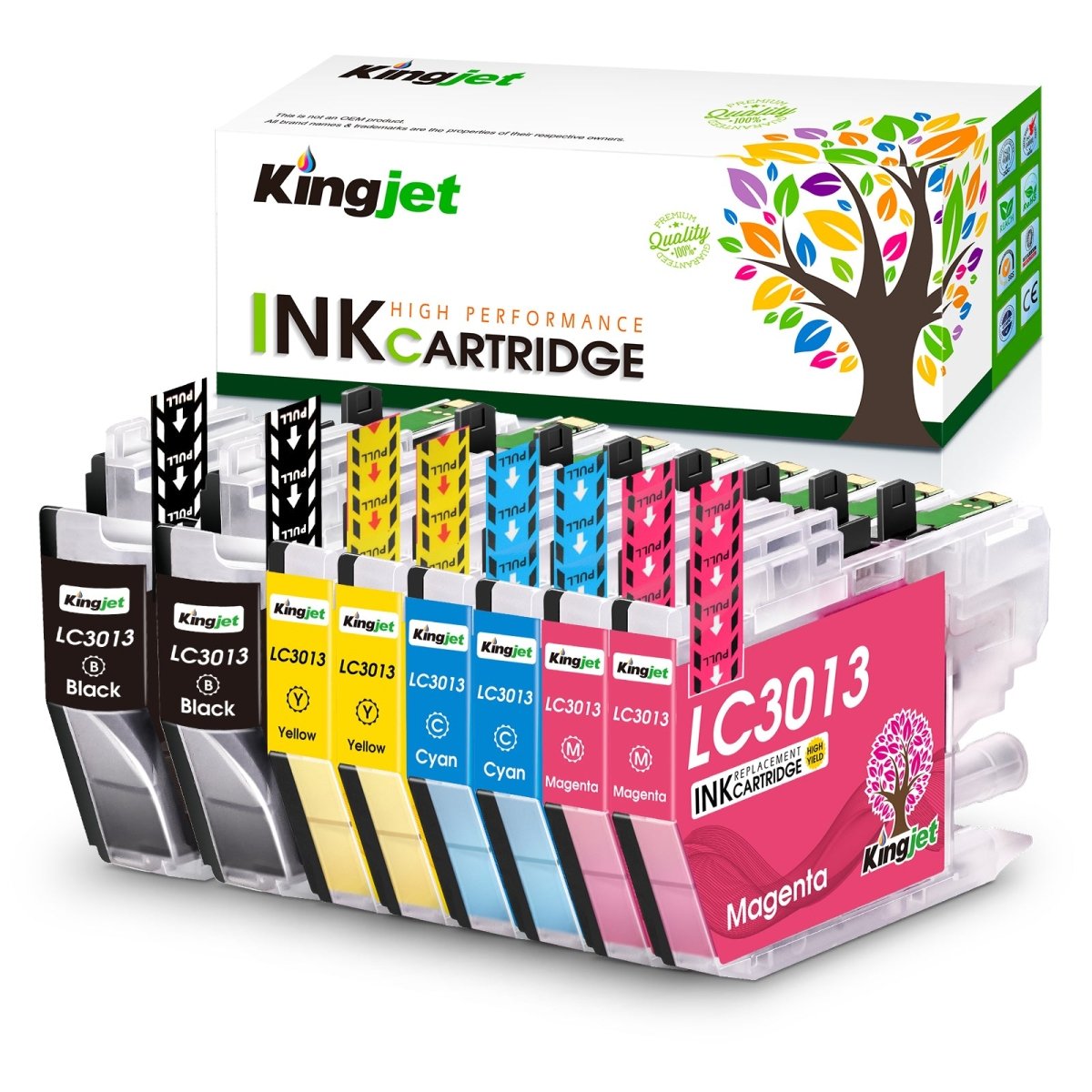 Kingjet LC3013 Ink Cartridges BK/C/M/Y Replacement for Brother LC3013 LC3011 LC 3013 LC 3011 Use with Brother MFC-J497DW MFC-J491DW MFC-J690DW MFC-J895DW Printers for Brother Ink Cartridges LC3013 - Linford Office:Printer Ink & Toner Cartridge