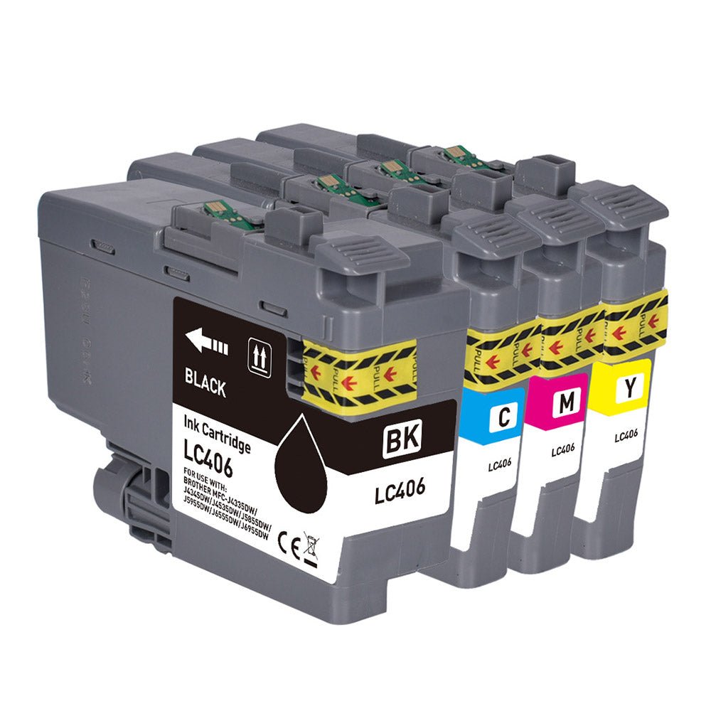 LC406 Ink Cartridges Compatible Brother Set, 4-Pack - Linford Office:Printer Ink & Toner Cartridge