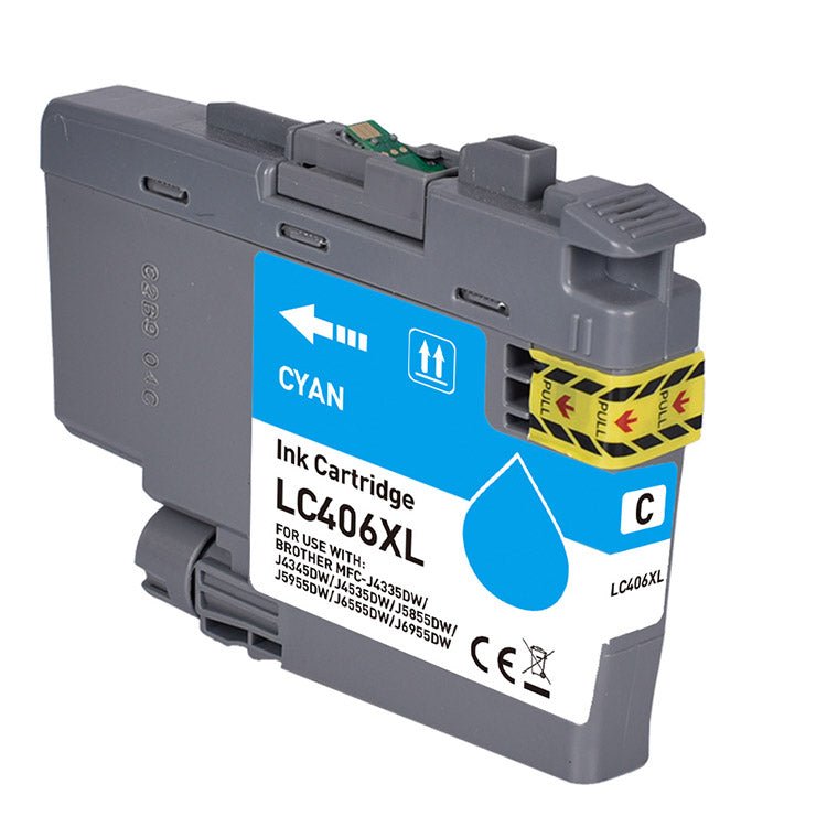 LC406XL cyan Ink Cartridges Compatible Brother Printer, 1-Pack - Linford Office:Printer Ink & Toner Cartridge