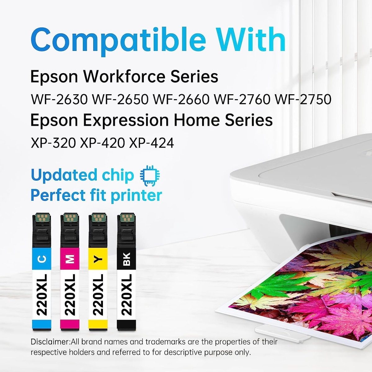220XL Remanufactured Ink Cartridge for Epson Workforce Printer (Black Cyan Magenta Yellow, 4 Pack) - Linford Office:Printer Ink & Toner Cartridge