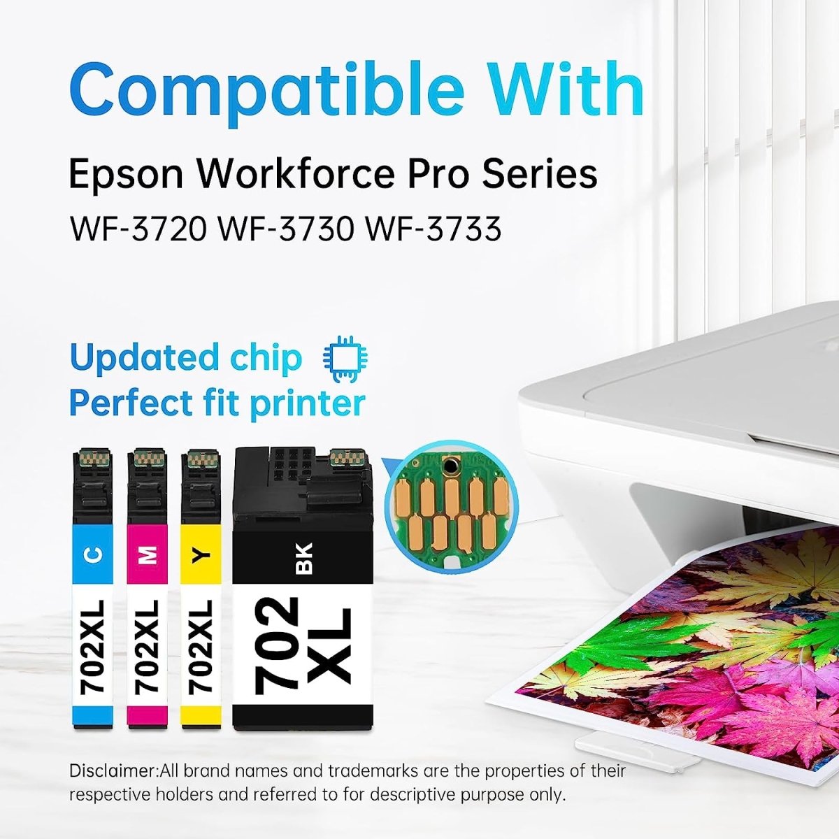 702XL Remanufactured Epson Ink Cartridge Ink Cartridges for Workforce Pro (Black Cyan Magenta Yellow, 4 Pack) - Linford Office:Printer Ink & Toner Cartridge