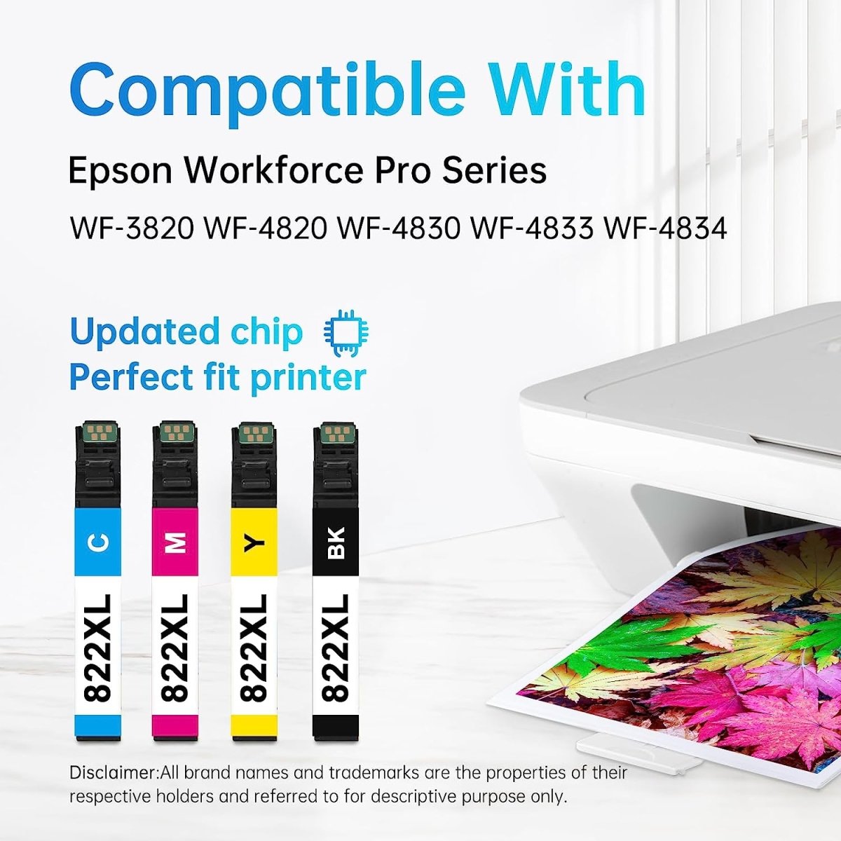 822XL Remanufactured Ink Cartridges Combo Pack Epson Workforce Pro (4 Pack Black Cyan Magenta Yellow) - Linford Office:Printer Ink & Toner Cartridge