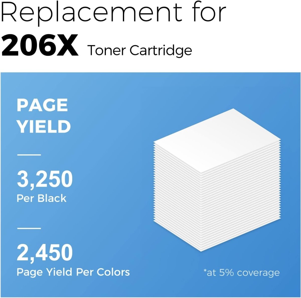 206X Toner Cartridges 4 Pack High Yield (with Chip) Compatible HP 206A myCartridge - Linford Office:Printer Ink & Toner Cartridge