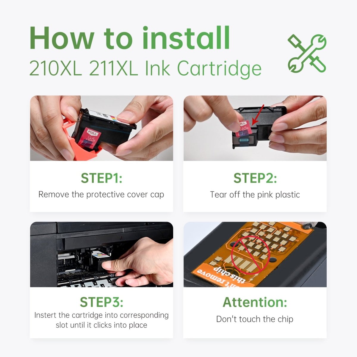 PG210XL CL211XL Ink Cartridge for Canon Printer (1 Black, 1 Tri-Color) - Linford Office:Printer Ink & Toner Cartridge
