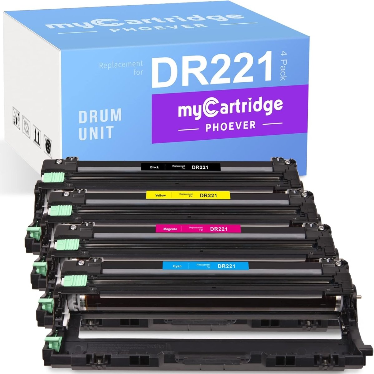 Remanufactured Brother DR221 Drum Unit (Black ,Cyan ,Magenta ,Yellow ,4-Pack) - Linford Office:Printer Ink & Toner Cartridge