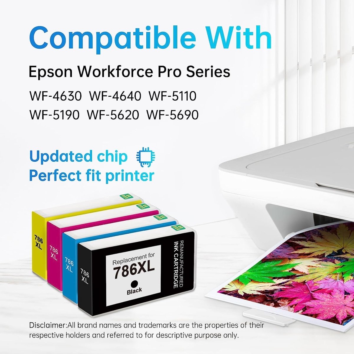 LEMERO Remanufactured Epson 786XL Ink Cartridges (Black, Cyan, Magenta, Yellow, 4-Pack) - Linford Office:Printer Ink & Toner Cartridge