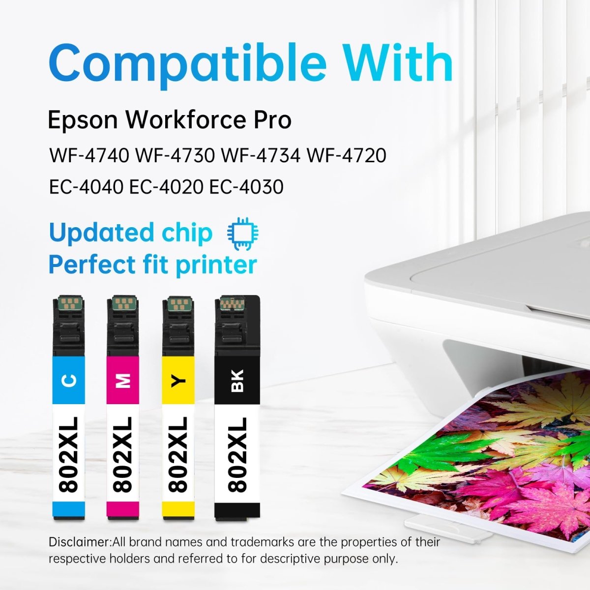 Remanufactured Epson 802 Ink Cartridges 802XL T802XL High Yield (Black Cyan Magenta Yellow, 4 Pack) - Linford Office:Printer Ink & Toner Cartridge