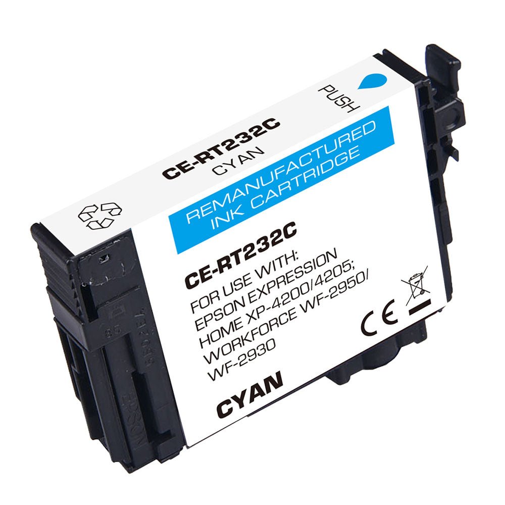 Remanufactured Epson T232 Cyan Ink Cartridges - Linford Office:Printer Ink & Toner Cartridge