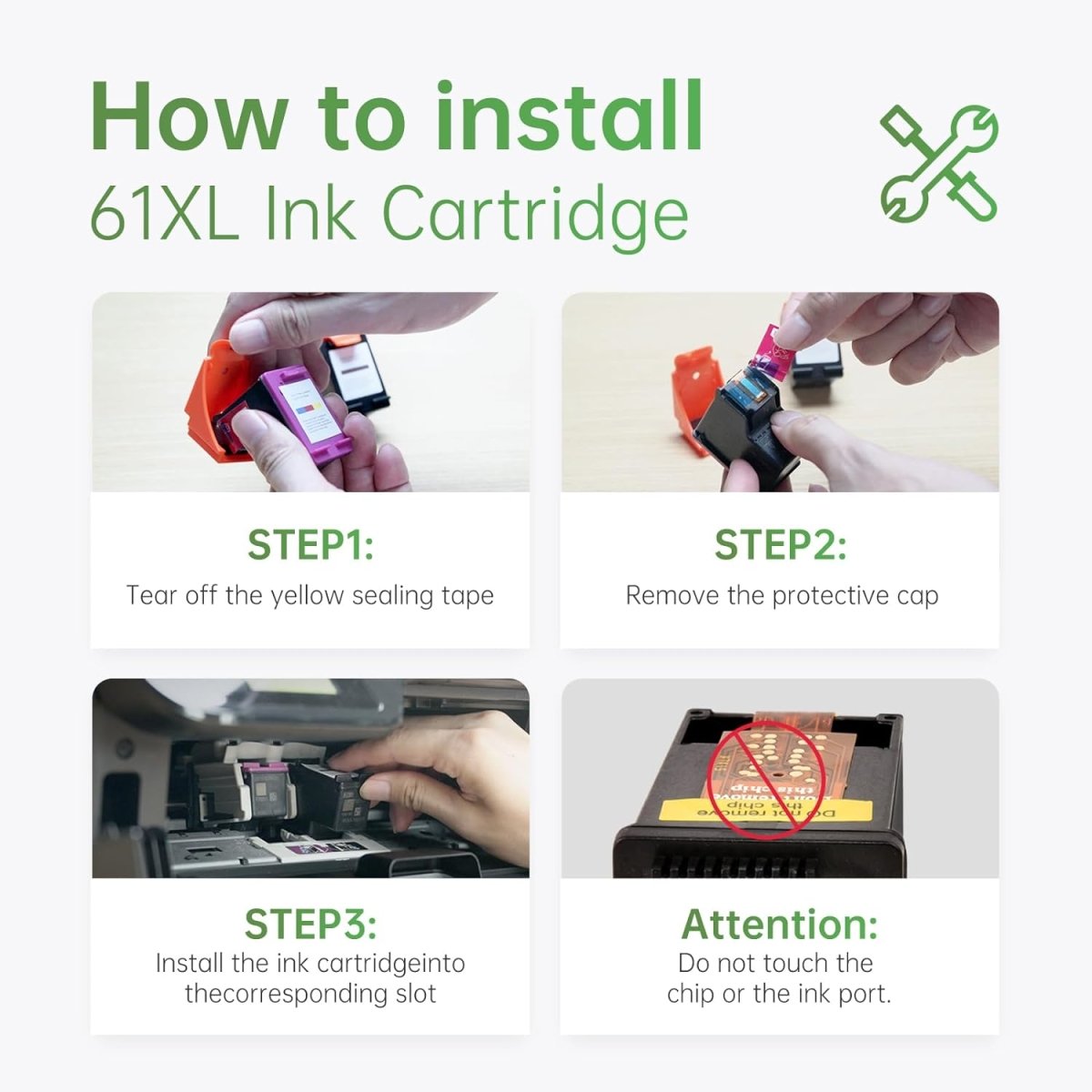 Remanufactured HP 61XL Ink Cartridge Black High Yield (CH563WN) 2-PK - Linford Office:Printer Ink & Toner Cartridge