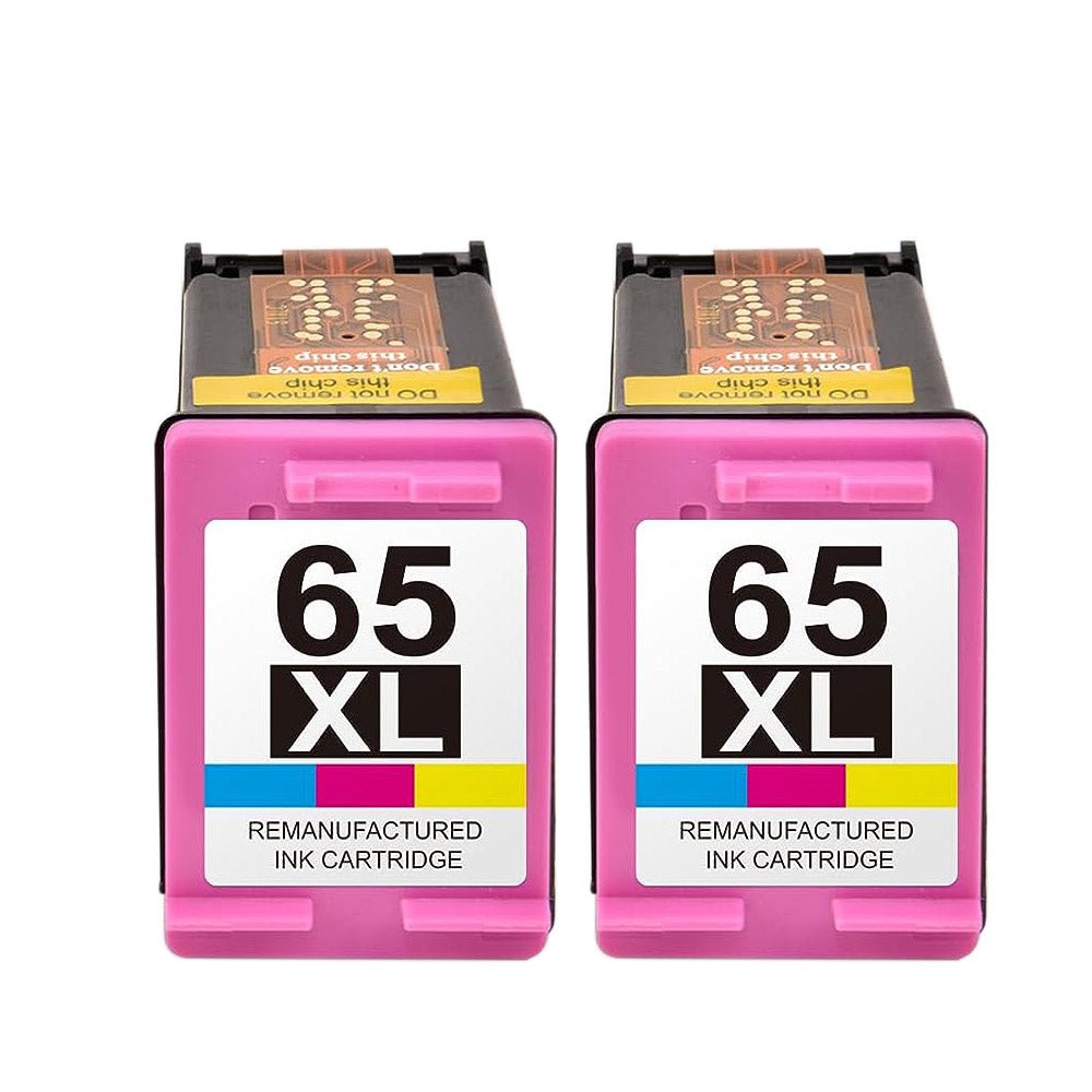 Remanufactured HP 65XL Ink Cartridges, Tri-Color 2-PK - Linford Office:Printer Ink & Toner Cartridge