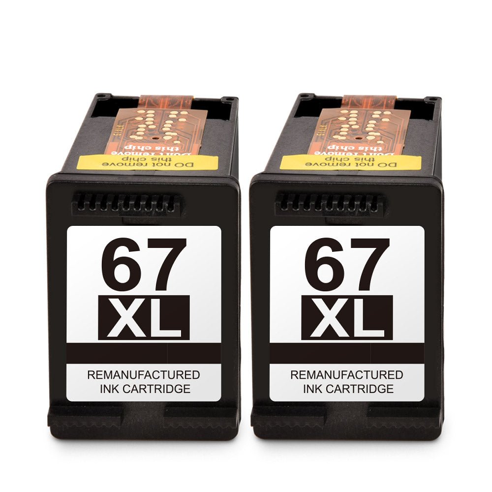 Remanufactured HP 67XL Black Ink Cartridges 2-Pack - Linford Office:Printer Ink & Toner Cartridge