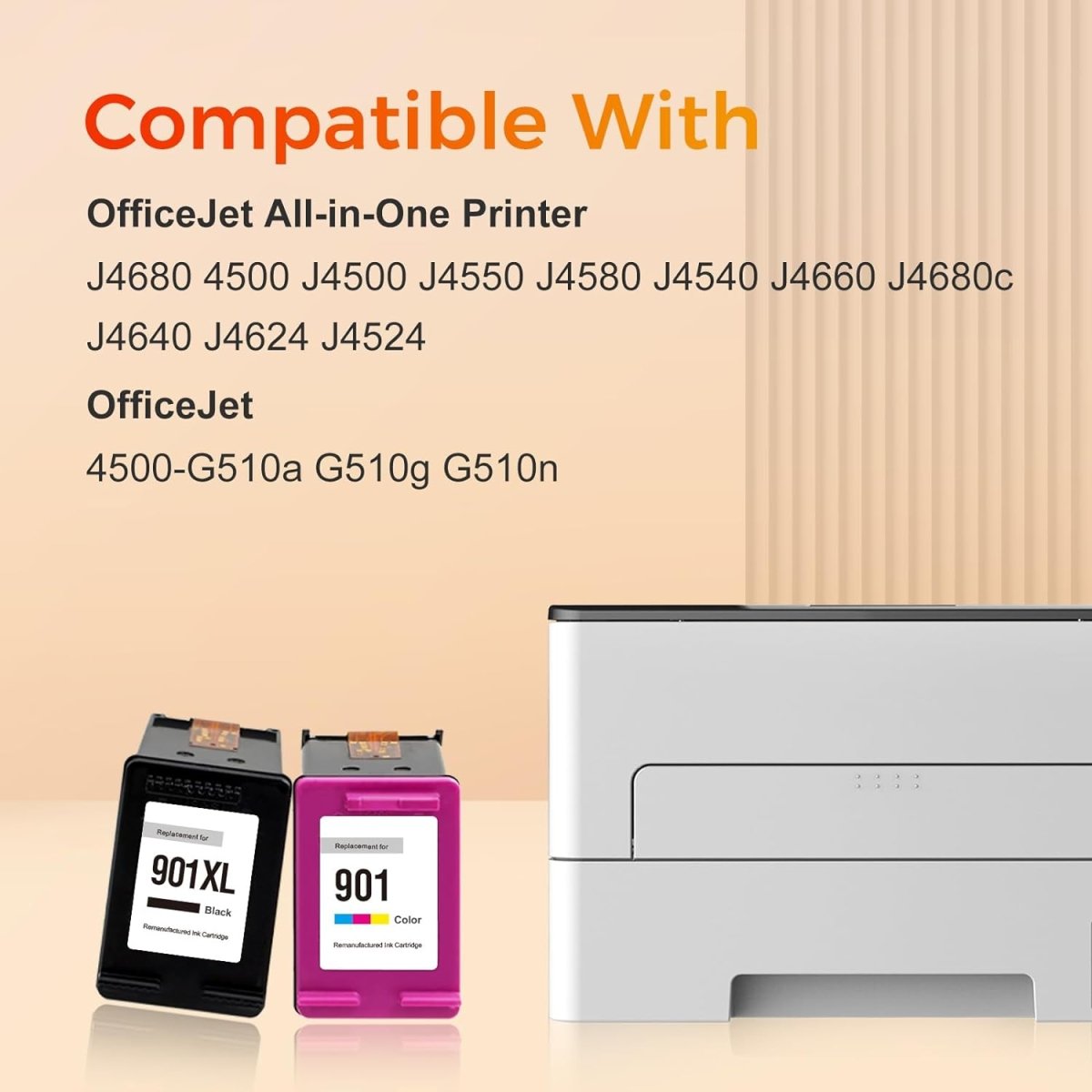 Remanufactured HP 901XL Ink Cartridge (Black, Tri-Color) 2-Pack - Linford Office:Printer Ink & Toner Cartridge