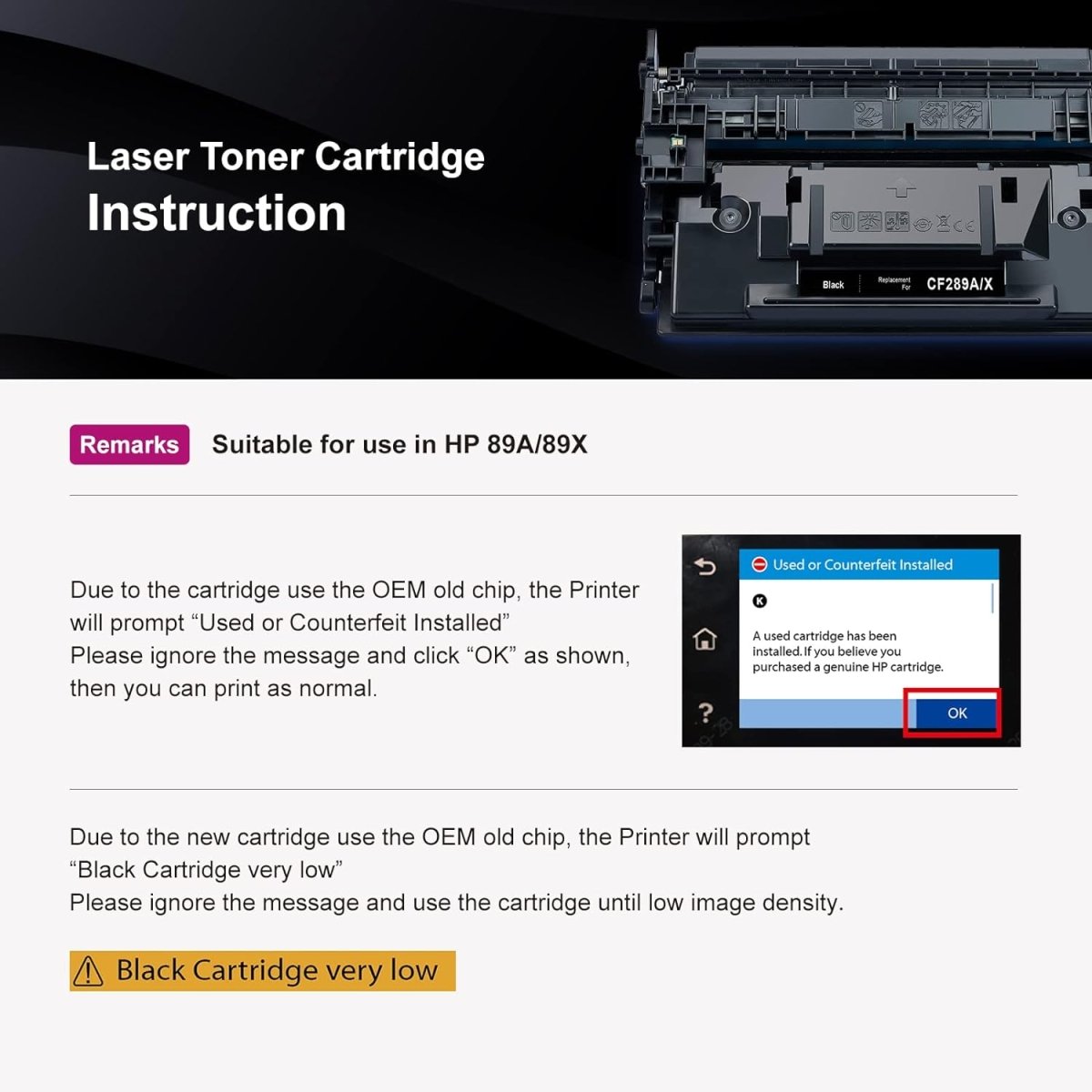 Remanufactured HP CF289A Toner Cartridge 1-Black - Linford Office:Printer Ink & Toner Cartridge