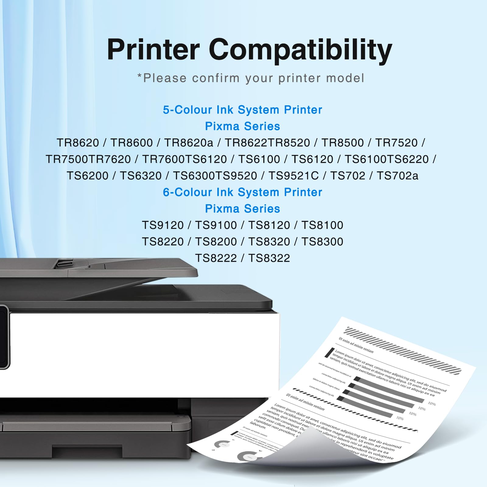Compatible Canon PGI-280XXL CLI-281XXL Ink Cartridges Super High Yield 5 Packs(PGBK Black C M Y)