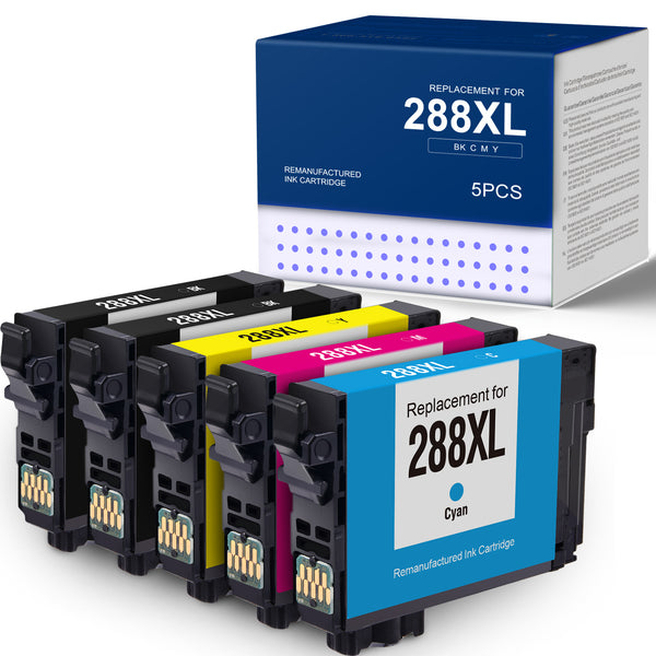Epson 288XL Ink Cartridges Remanufactured (2 Black, 1 Cyan, 1