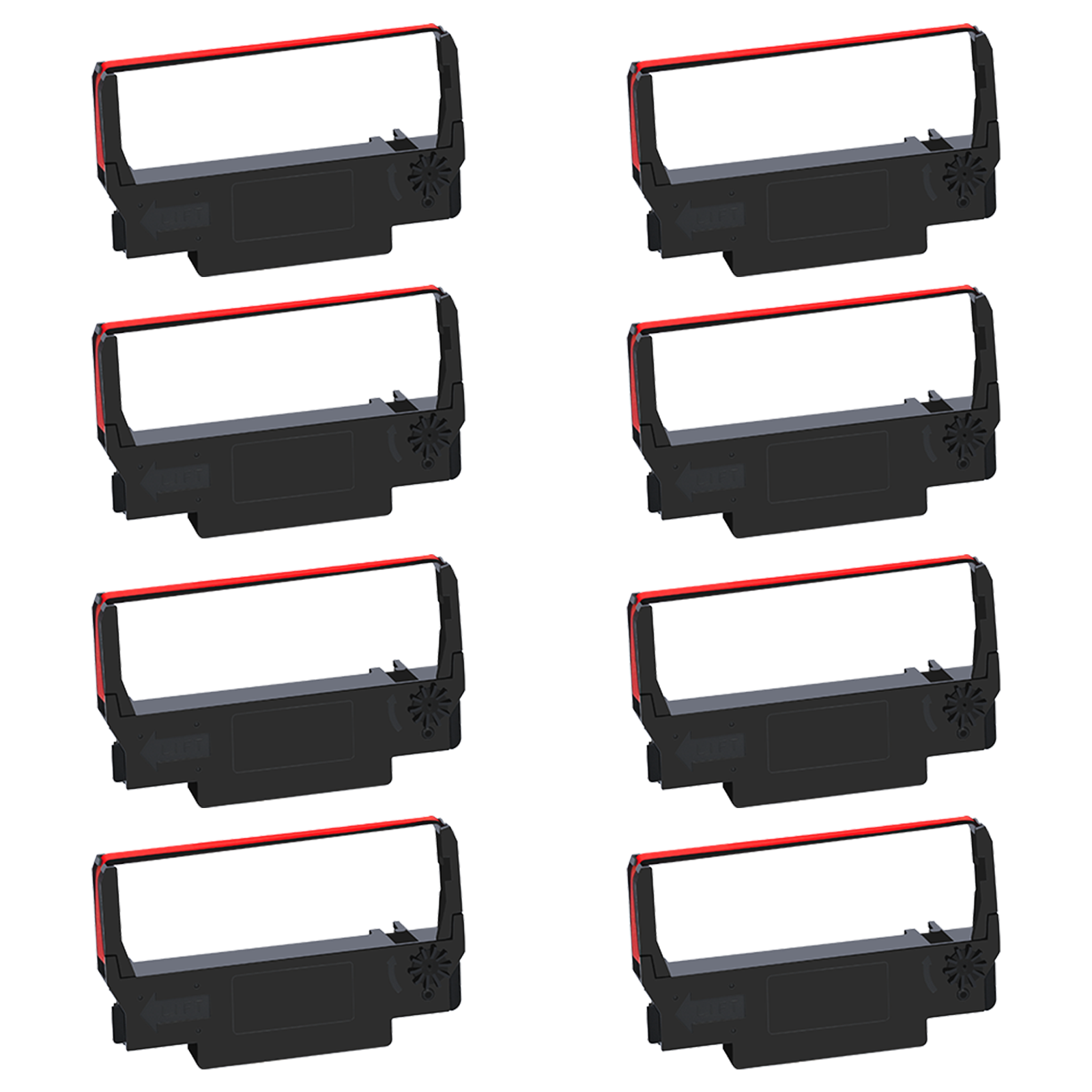 EASEFUSION ERC30 Replacement for ERC-30/34/38 Ribbons (Black and Red, 8-Pack)