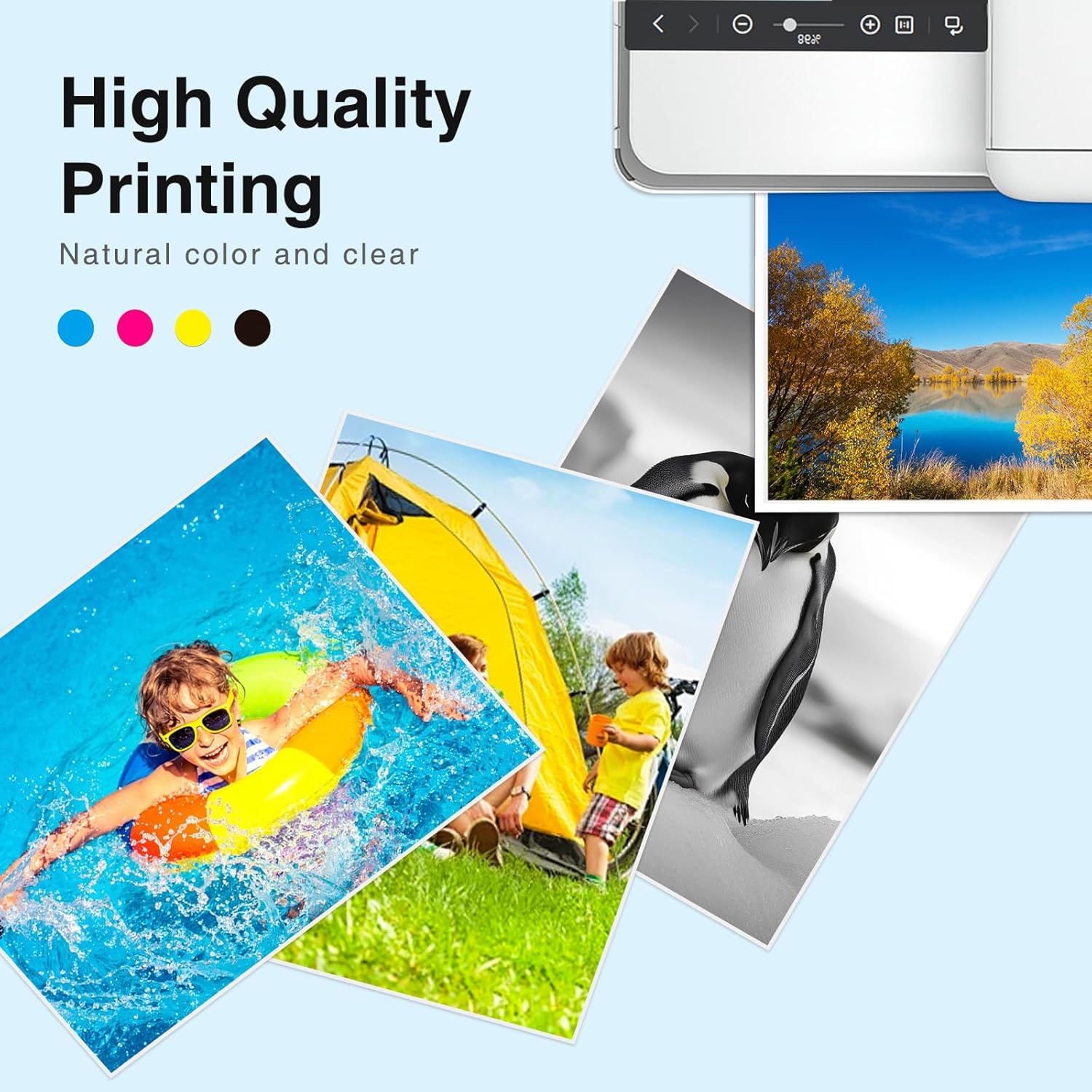 LC401XL Ink Cartridges 4 Pack Compatible Brother-High Yield-500 Pages