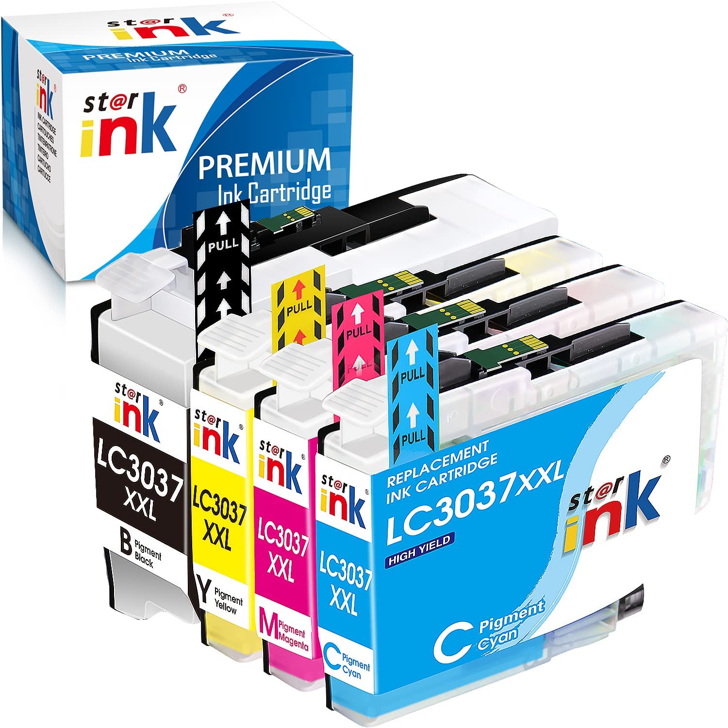 LC3037 Ink Cartridges Compatible Brother Printer(BK/C/M/Y) 4 Packs - Linford Office:Printer Ink & Toner Cartridge