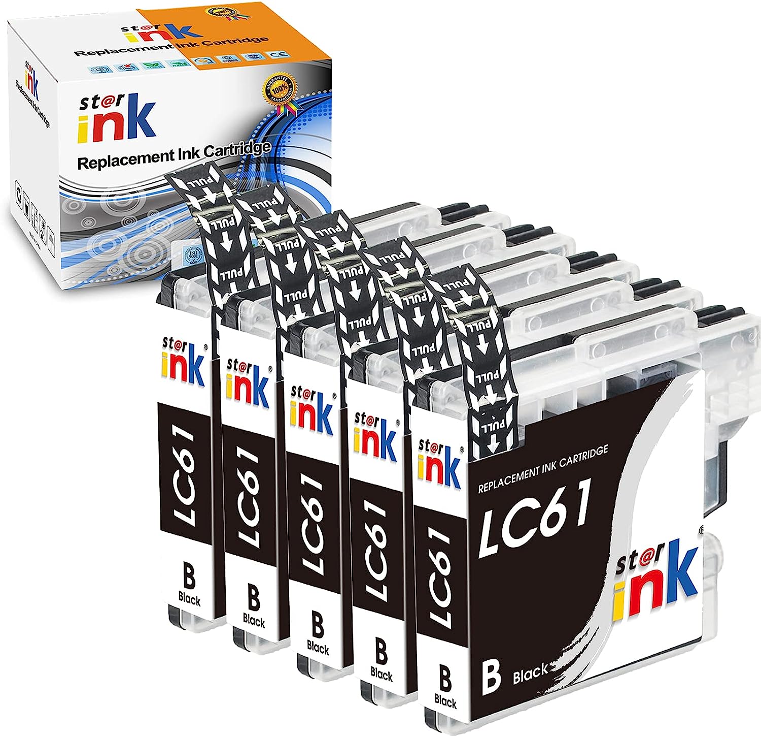 Compatible Brother LC61 XL Ink Cartridge (Black) 5 Packs - Linford Office:Printer Ink & Toner Cartridge