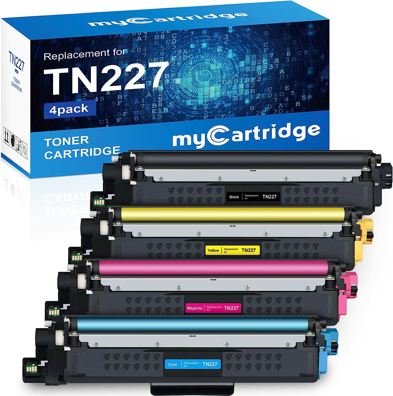 3PK TN227 Cyan Toner Cartridge for Brother MFC-L3770CDW MFC
