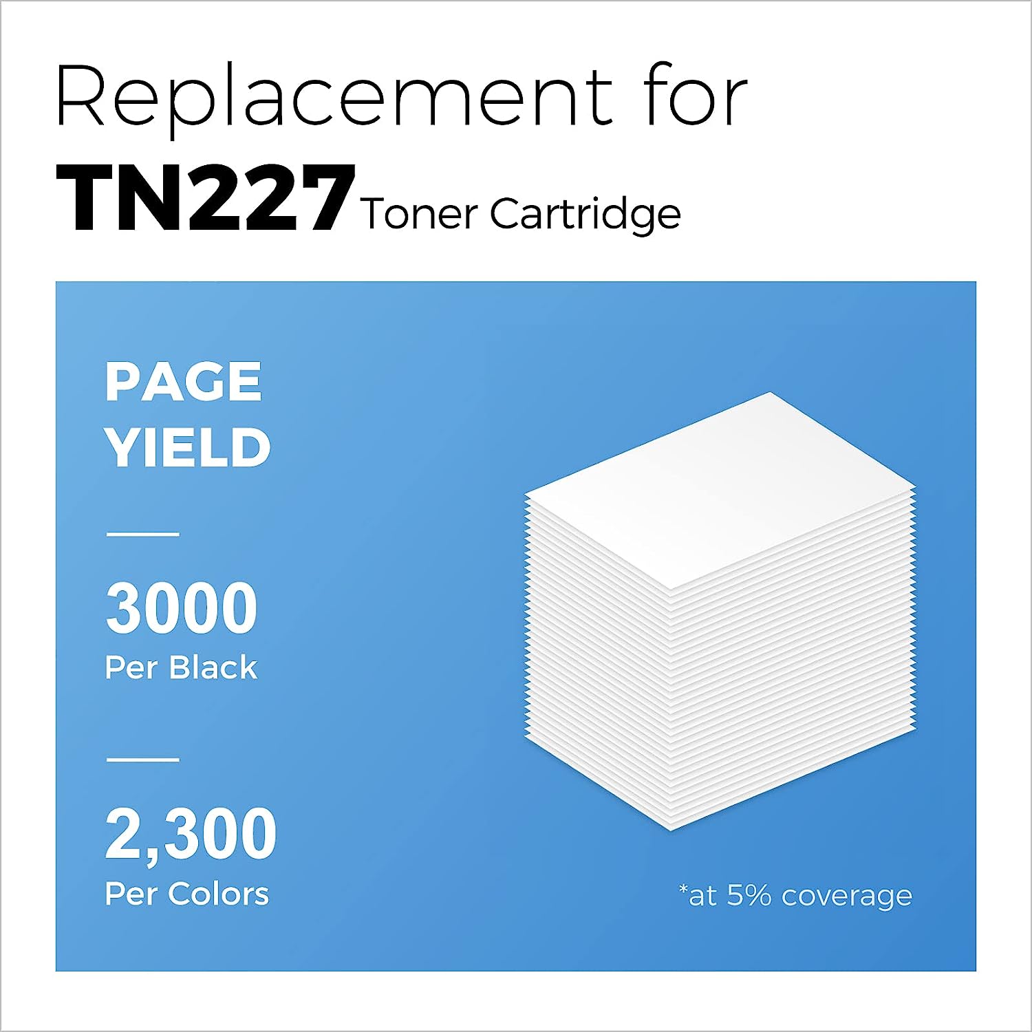 TN227 TN-227BK/C/M/Y High Yield Toner Cartridge 4 Pack: TN-223BK/C