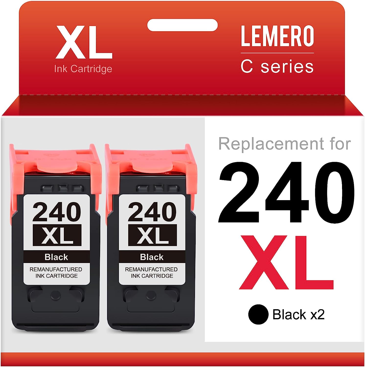 240XL Remanufactured Ink Cartridge for Canon Printer (Black, 2-Pack) - Linford Office:Printer Ink & Toner Cartridge