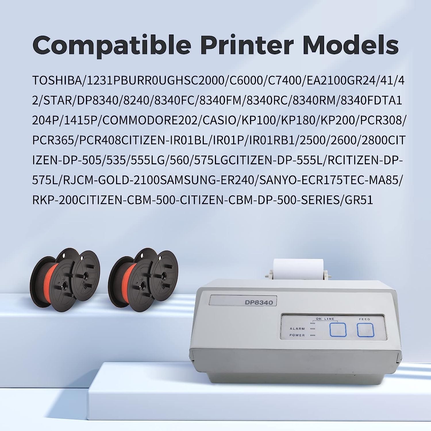 Porelon 11216 GR24 Porelon 11216 Universal Twin Spool Calculator Ribbon Compatible with NuKote BR80c Dataproducts R3027 Sharp El-1197 P-III Printer (Black/Red,12 Pack) - Linford Office:Printer Ink & Toner Cartridge
