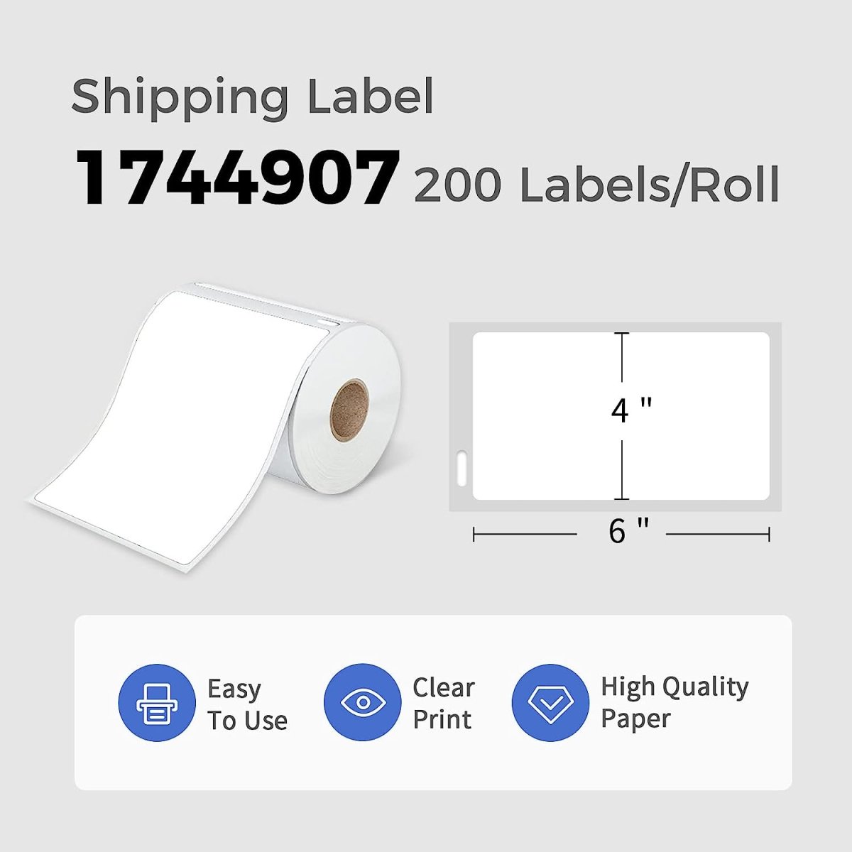 mycartridge 1744907 4X6 Direct Thermal Shipping Labels - Linford Office:Printer Ink & Toner Cartridge