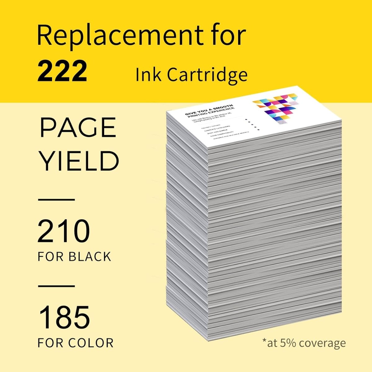 222 Ink Cartridges Remanufactured for Epson Printer (Black, Cyan, Magenta, Yellow, 4-Pack ) - Linford Office:Printer Ink & Toner Cartridge