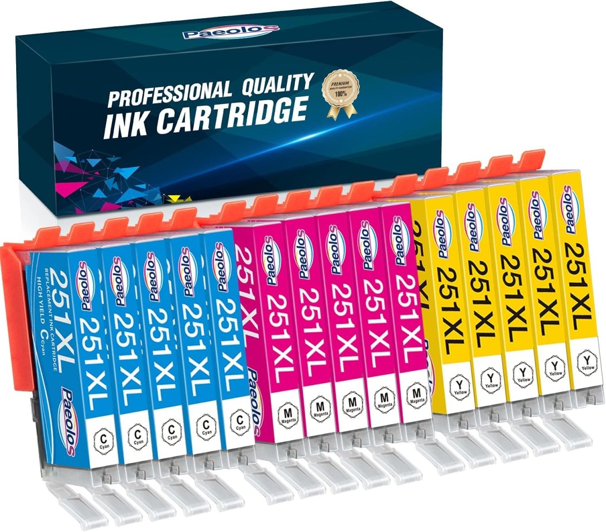 CLI-251XL Ink Cartridges Compatible with Canon Pixma Printer, 15-Packs - Linford Office:Printer Ink & Toner Cartridge