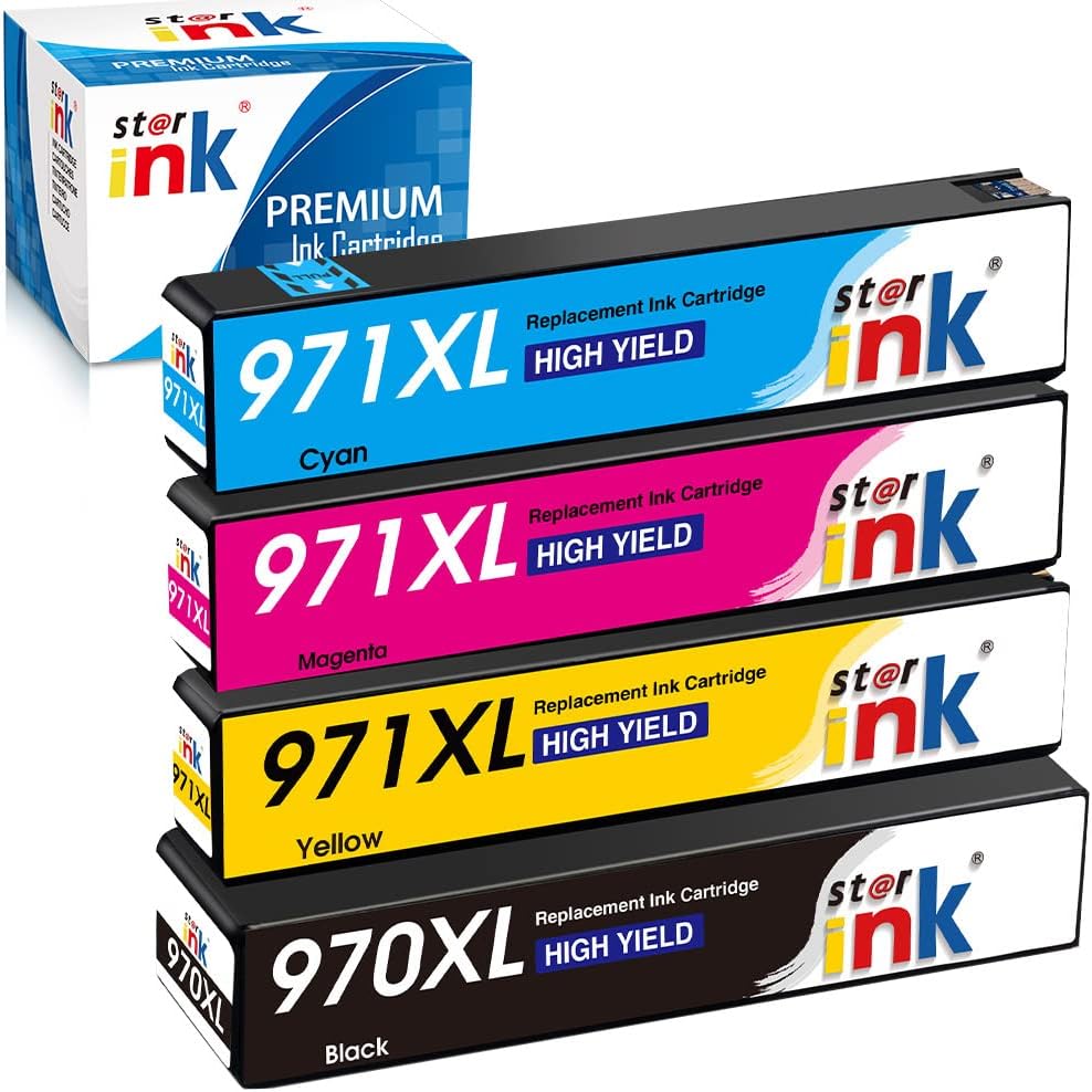 Comaptible 970XL 971XL HP Ink cartridges (4-Pack) - Linford Office:Printer Ink & Toner Cartridge