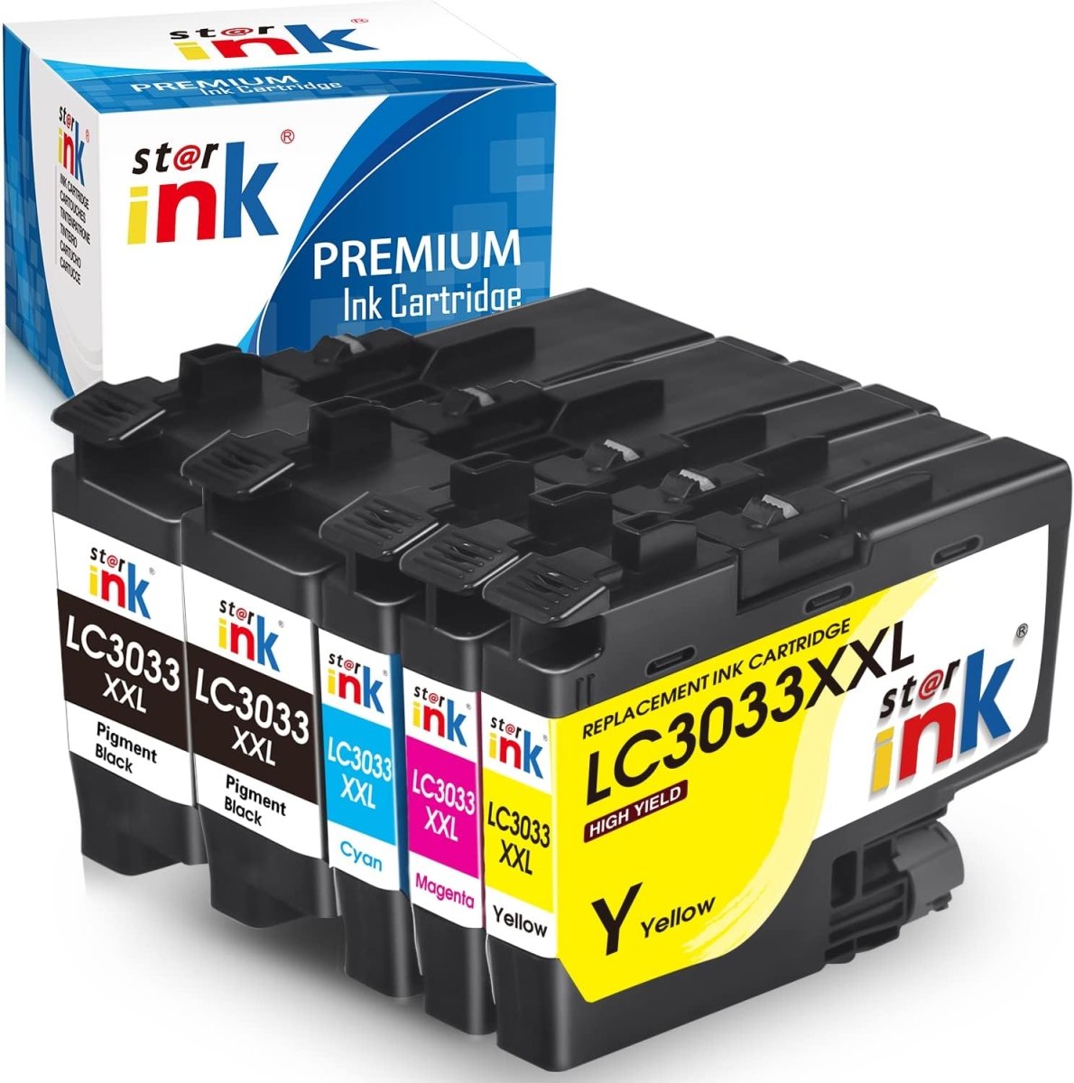 Compatible Brother LC3033 Ink Cartridge (2BK/C/M/Y), 5-Packs - Linford Office:Printer Ink & Toner Cartridge