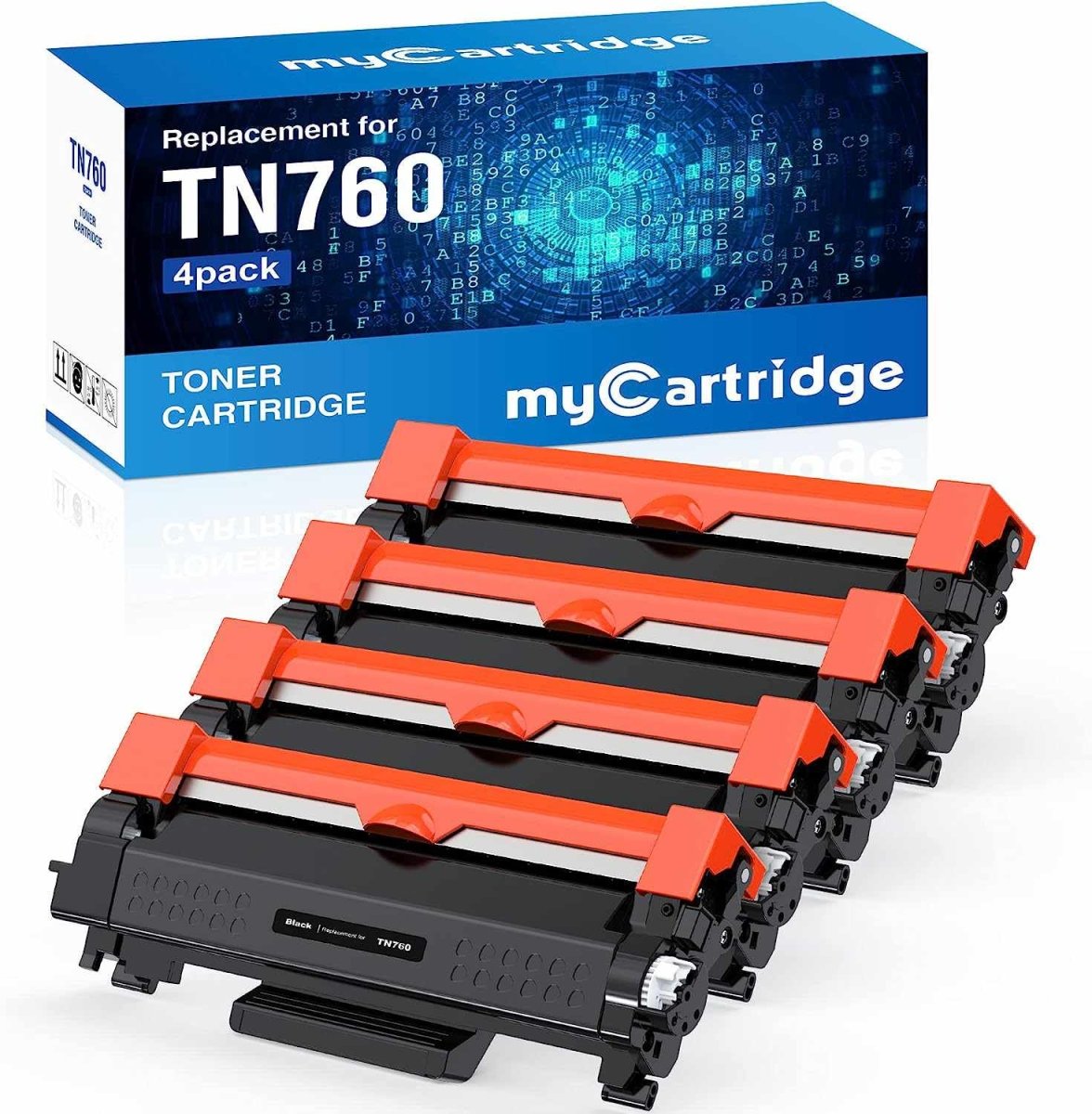 TN760 Compatible Toner Cartridge Brother Printer Black (4 Pack) - Linford Office:Printer Ink & Toner Cartridge