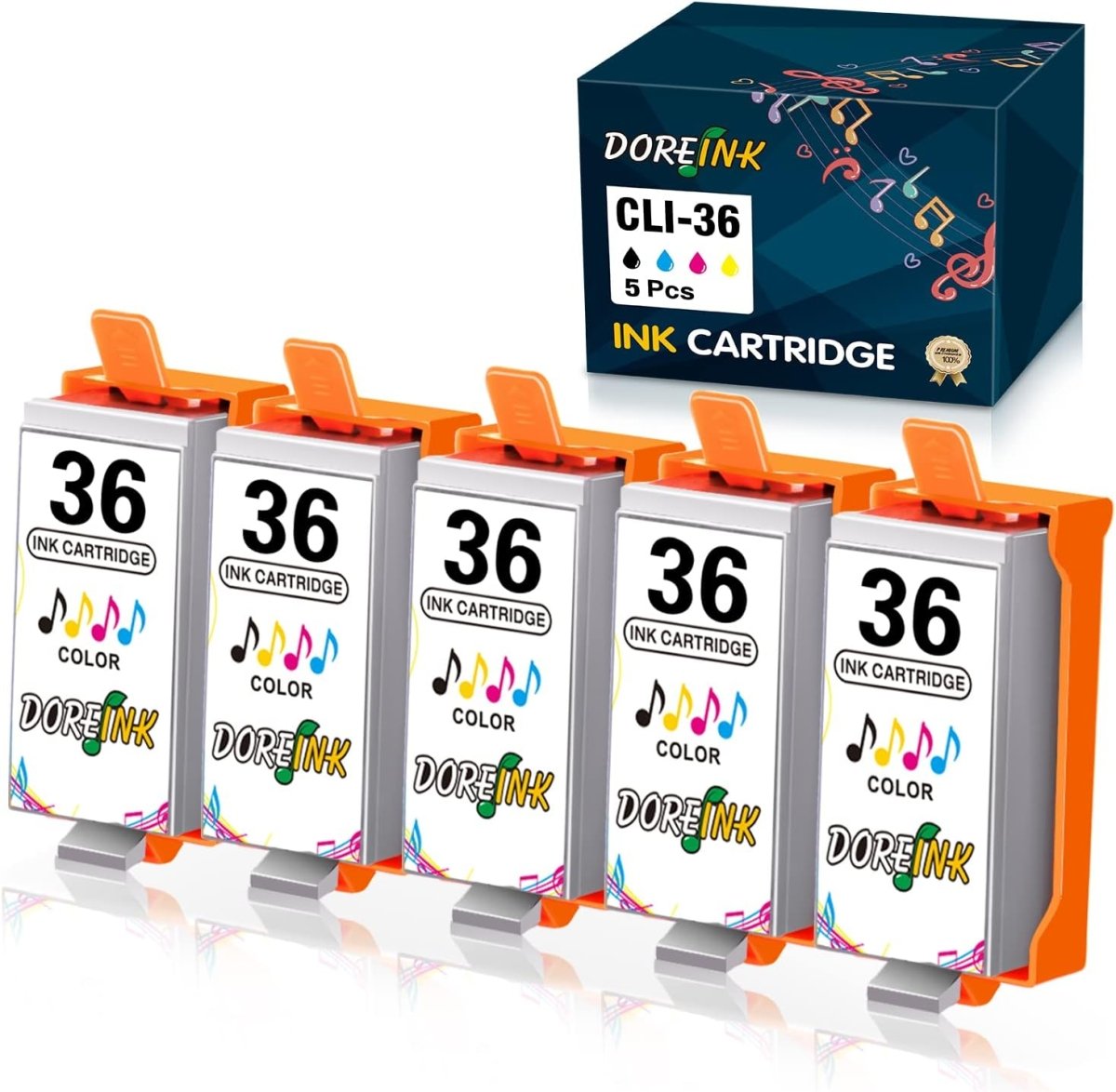 Compatible Canon CLI36 Ink Cartridge (Tri-Color, 5 Pack ) - Linford Office:Printer Ink & Toner Cartridge