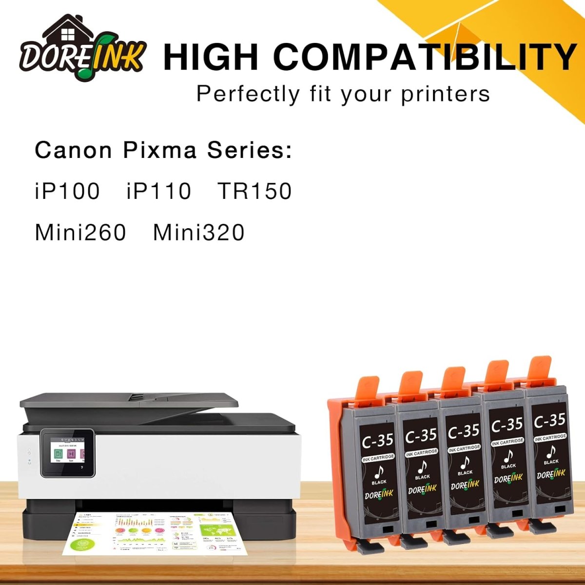 Compatible Canon PGI35 Ink Cartridge (Black, 5 Pack ) - Linford Office:Printer Ink & Toner Cartridge