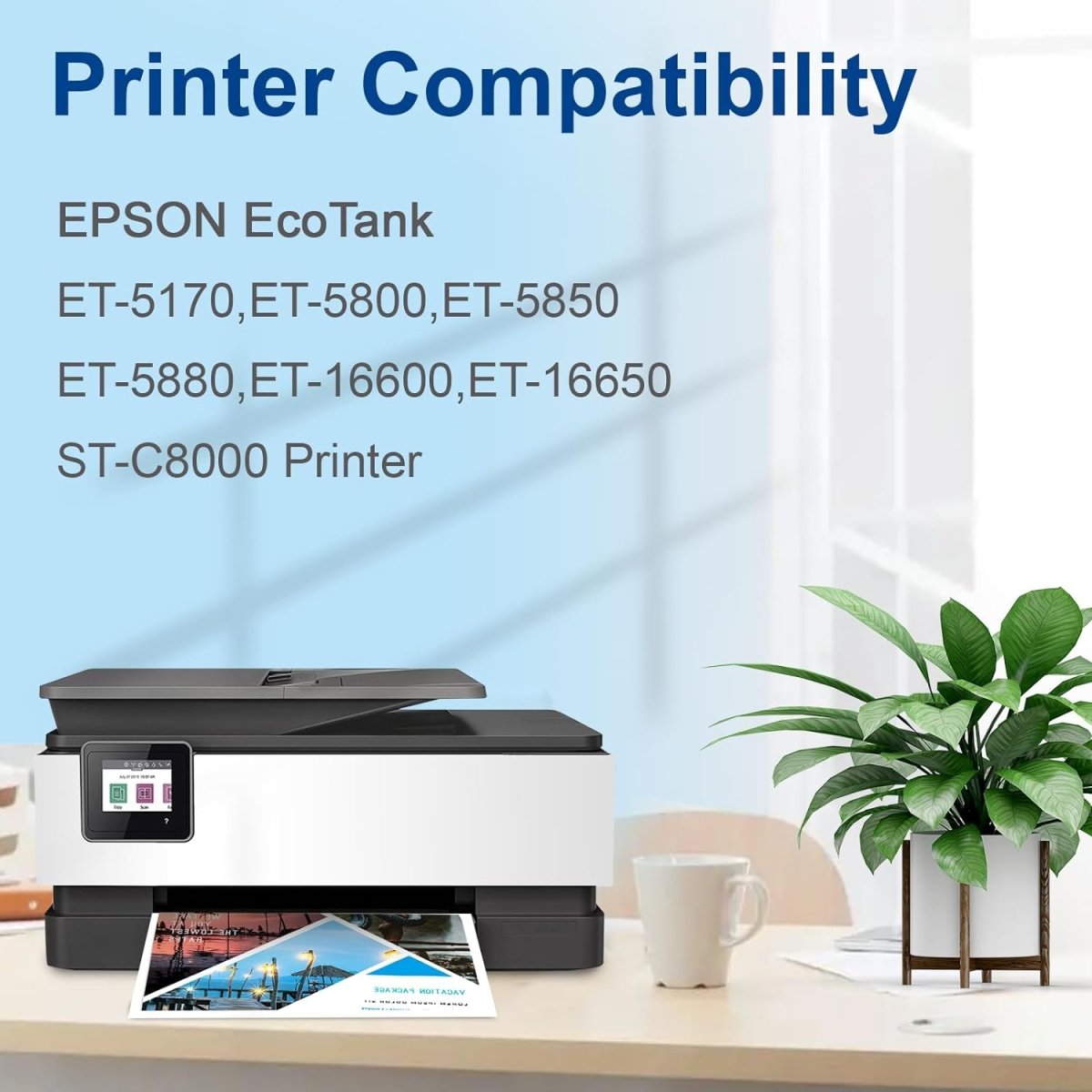 Compatible Epson 542 Ink Bottle, 1 Black, 1 Cyan, 1 Magenta, 1 Yellow - 4-Pack - Linford Office:Printer Ink & Toner Cartridge
