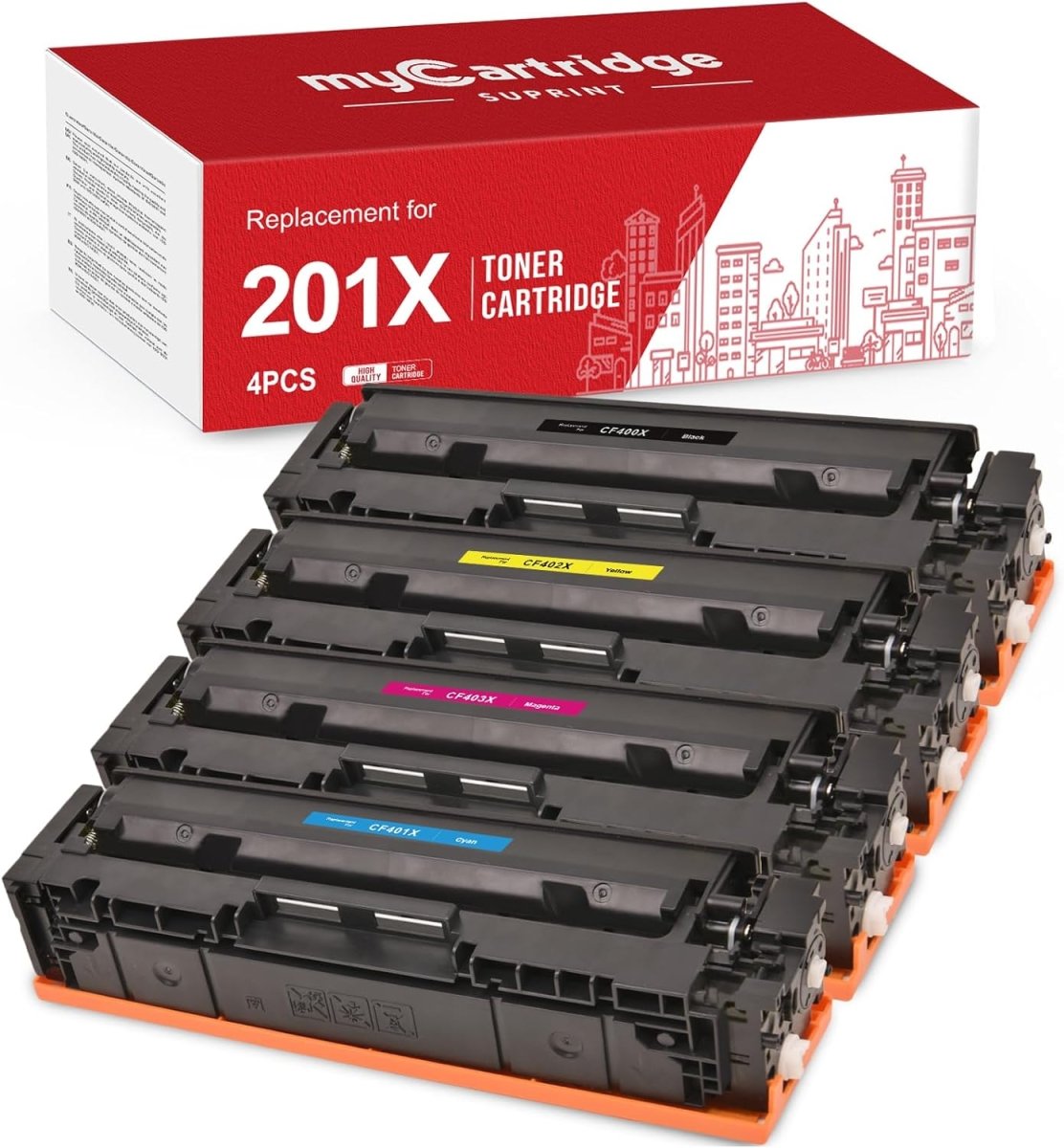 Compatible HP 201X CF400X Toner Cartridge (Black Cyan Magenta Yellow, 4-Pack) - Linford Office:Printer Ink & Toner Cartridge