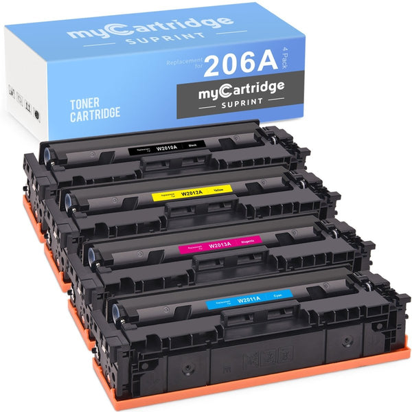 Compatible HP 206A Toner Cartridge (Black Cyan Magenta Yellow, 4-PACK)