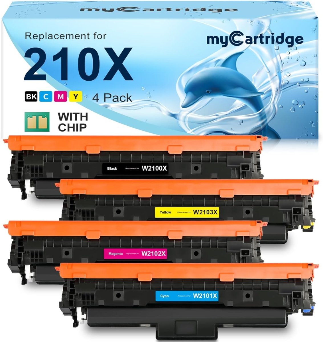 Compatible HP 210X Toner Cartridges with Chip, High Capacity, 4-Pack - Linford Office:Printer Ink & Toner Cartridge