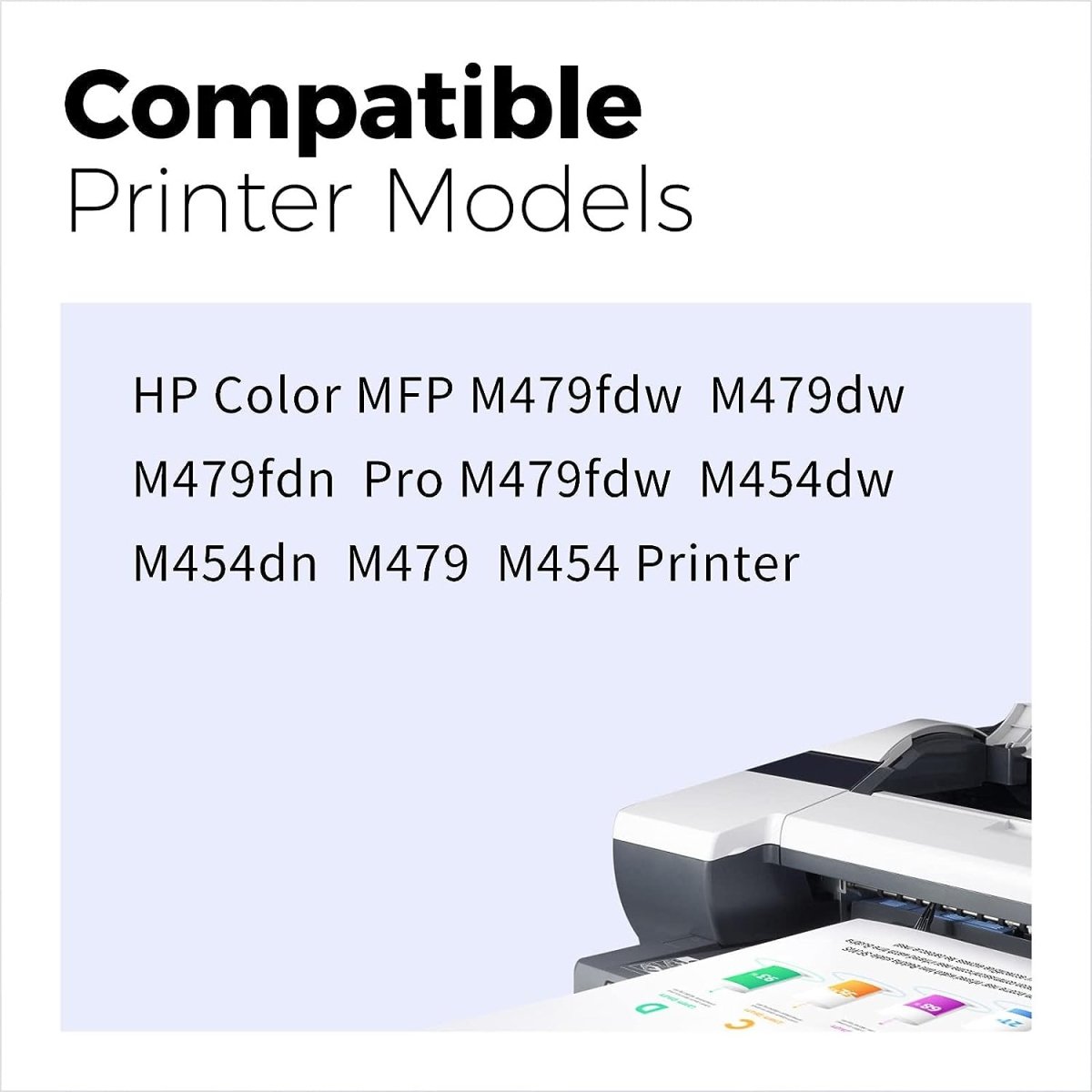 414A W2020A (with chip) Compatible HP Toner Cartridge Black Cyan Magenta Yellow 4-Pack - Linford Office:Printer Ink & Toner Cartridge
