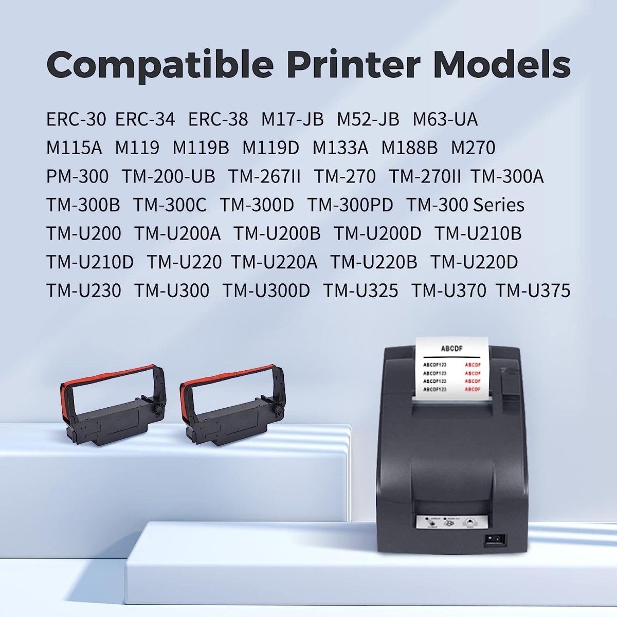  myCartridge ERC30 ERC30 ERC-30 ERC/30/34/38 B/R Compatible  Ribbon Cartridge for use in ERC38 NK506 Printer (Black Red, 12-Pack) ERC30  : Office Products