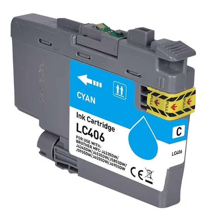LC406 cyan Ink Cartridges Compatible Brother Printer, 1-Pack - Linford Office:Printer Ink & Toner Cartridge