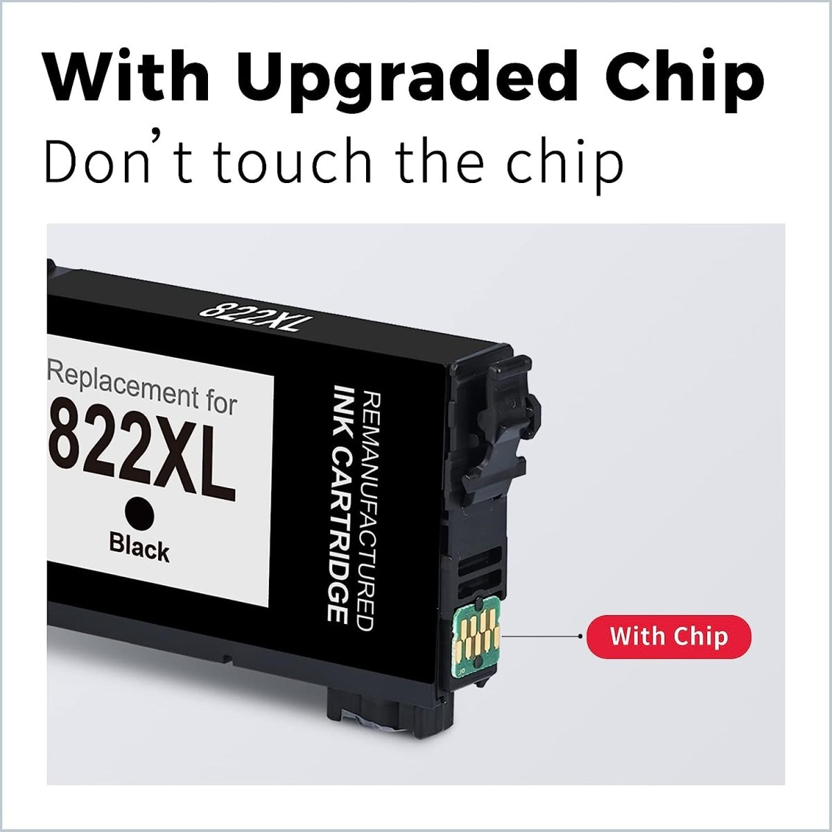 Remanufactured Epson 822XL Ink Cartridges Combo Pack - 4 Pack, With La