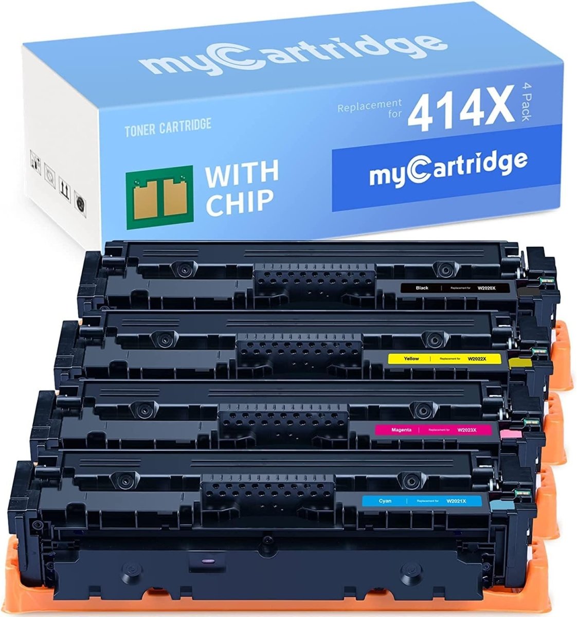 414X Toner Cartridges 4 Pack High Yield Remanufactured for HP Jet Pro (Black Cyan Yellow Magenta) - Linford Office:Printer Ink & Toner Cartridge